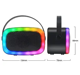 Портативная колонка караоке Kisonli G21 Bluetooth 1800mAh 5Вт, 1 микрофон, Black - мініатюра 6