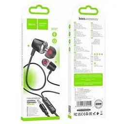 Навушники стерео з мікрофоном Hoco M107 Discoverer універсальні earphones with mic жовті 6931474794598 - мініатюра 3