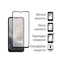 Скло захисне Dengos Full Glue Nokia C32 (black) (TGFG-306) - мініатюра 2