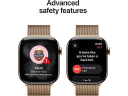 Смарт-годинник Apple Watch Series 11 GPS + Cellular 42mm Gold Tit. Case w. Gold Milanese Loop (MF8Y4) - мініатюра 3