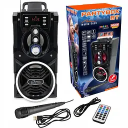 Акустична система 1.0 Media-Tech 18W, Bluetooth/FM/AUX/SD/USB/КАРАОКЕ чорна - мініатюра 7