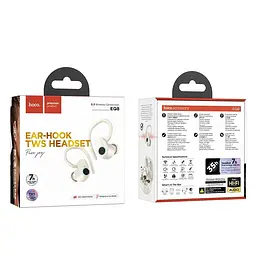 Бездротові навушники Hoco EQ8 Pure joy in-ear true wireless BT5.3 headset, 40mAh, 500mAh, 7h, Milky White - мініатюра 4