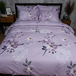 Постільний набір Moon&Star (простирадло 200х220 см + 2 наволочки 40х60 см) Satin Elite Floral Mist - мініатюра 2