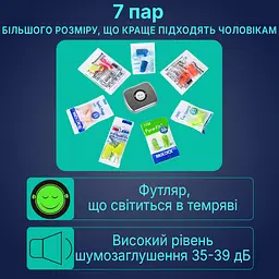 Пробний набір пінних берушів для чоловіків Multibrand 7 пар з футляром (950-02c) - мініатюра 2