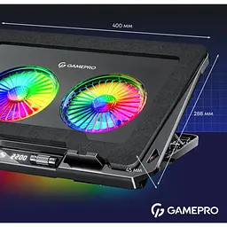 Охолоджувальна підставка для ноутбука до 17.3 дюймів GamePro GPCP-910 2xfans - мініатюра 7