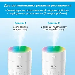 Ультразвуковий зволожувач повітря Снігові гори, аромадифузор 350 мл 1.3 Вт lED light humidifier H2O - мініатюра 5
