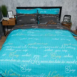 Комплект постільної білизни Moon&Star Бязь Gold Люкс Poetic Night Полуторний Євро 160х220 наволочки 4х50х70 - мініатюра 8