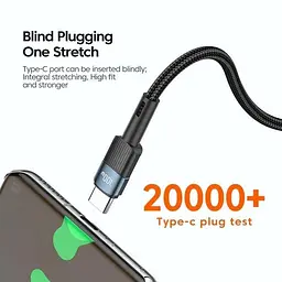 Кабель Essager Star 100W USB Charging Cable Type C to Type C 1 м Blue (EXCTT1-XC03) - мініатюра 4