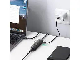 USB-хаб UGREEN CM416 USB 3.0 4-Port Hub 1m Black (80657) - мініатюра 6
