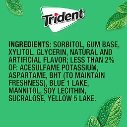 Жуйки Trident Spearmint Sugar Free 50 sticks - мініатюра 4