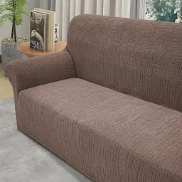 Чохол на диван 3-місний Love You New Corn Fleece коричневий (81206) - мініатюра 3