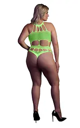 Боді Ouch! Grecian Neckline Neon, XL/XXXXL (зелений) - мініатюра 2