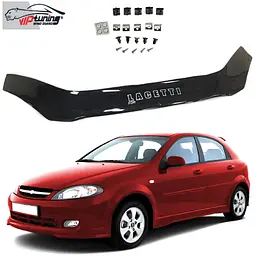 Дефлектор капота мухобойка Chevrolet Lacetti 2003- Хечбек Євро Кріплення (Vip Tuning)