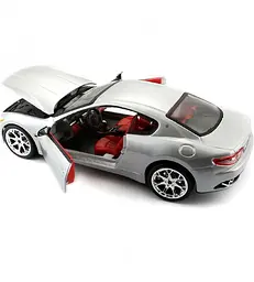 Автомодель Bburago Maserati Grantourismo 2008 р 1:24 серый (18-22107) - мініатюра 4