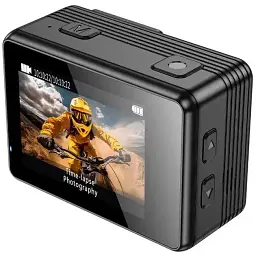 Екшн-камера Hoco DV102 4K Anti-Shake, Wi-Fi водонепроникна, спортивна, цифрова стабілізація чорна