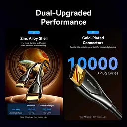 Кабель мультимедійний HDMI M to HDMI M 40.0m 4K60Hz fiber optic zinc alloy black Vention (ALSBV) - мініатюра 5