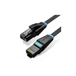 Патч-корд Vention 1 м, UTP Cat. 6 RJ-45 плаский чорний (IBJBF)