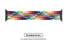 Ремінець ArmorStandart Braided Solo Loop для Apple Watch 49/46/45/44/42 (Series 1-3) Pride Editio Size 8 (160 mm)(ARM64938)