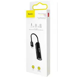 Перехідник AUX Baseus L52 Lightning to 2xLightning + 3.5mm - мініатюра 2