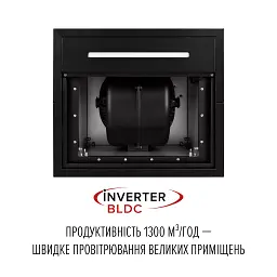Витяжка острівна Perfelli Design Quattro 41 Nero Silenzio - мініатюра 7