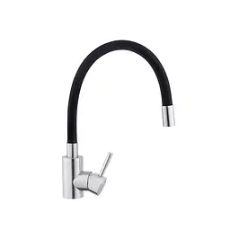 Змішувач для кухні з гнучким виливом Kroner KRP Edelstahl Klassisch - ESG035BLK CV024353 Хром матовий - мініатюра 4