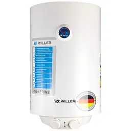 Водонагрівач Willer PRIME, 1500 Вт, сухий ТЕН, 50 л, циліндричний, вертикальний, білий (EV50DR)