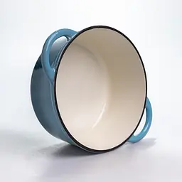 Каструля чавунна емальована Premium Cookware 2.5 л синя HP-1-14-BLUE з кришкою для тушкування та запікання - мініатюра 5