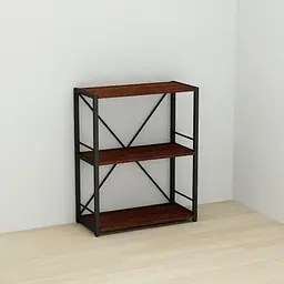 Етажерка 3/60 Ferrum-decor Серії Коннект 73x60x28 чорний ДСП Венге 16мм (FRD-105549)
