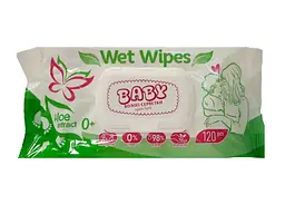 Вологі серветки BABY ANGEL 120шт BABY (клапан)