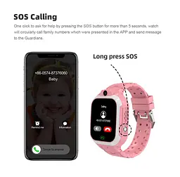 Дитячий смарт годинник-телефон Lemfo LT44 з GPS, 4G, SIM-картою, відеодзвінком, камерою, геолокацією та прослуховуванням Чорний - мініатюра 9