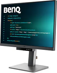 Монітор TFT 24.1 BenQ RD240Q, WQXGA, 16:10, USB-C, HDMI, DP, HAS, Pivot, колонки, темно-сірий - мініатюра 3