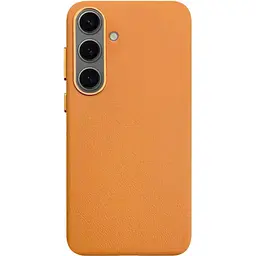 Чохол Epik Leather Case для Samsung Galaxy S25 Orange AAA [133778]