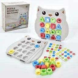 Дитяча гра сортер Puzzle Geometry Matching ME-104, 2 ігрових поля, геометричні фігури - мініатюра 2