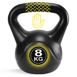 Гиря вінілова Cornix 8 кг XR-0430 Black - мініатюра 5
