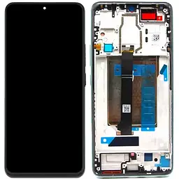 Дисплей Xiaomi Poco F6 чорний, Amoled, оригінал PRC, з рамкою зеленого кольору, Green