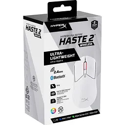 Миша HyperX Pulsefire Haste 2 Wireless White (6N0A9AA) [86119] - мініатюра 9