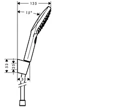 Душевой набор Hansgrohe Raindance Select E 120 /Porter S 26720000, Хром - мініатюра 2