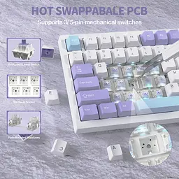 Клавіатура Attack Shark X820 Ultra Lavender (AS-6972792471273-L-UA) [166730] - мініатюра 7