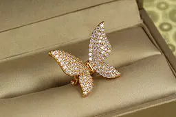 Сережки кафи Xuping Jewelry великий метелик 1,9 см золотисті - мініатюра 3