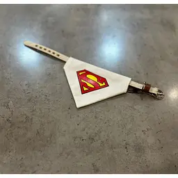 Нашийник-бандан для собак з написом Superman на тканині, білого кольору M Multibrand zoo0006012 - мініатюра 1