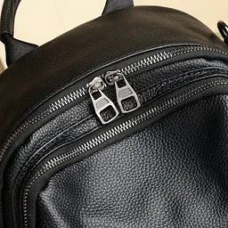 Стильний жіночий шкіряний рюкзак чорний міський 51124 Tiding Bag - мініатюра 8