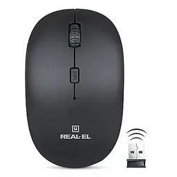 Мишка REAL-EL RM-301 black - мініатюра 2