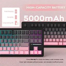 Клавіатура Attack Shark M87 Pro V2 Gradient Pink (AS-6972792470467-B) [166738] - мініатюра 8