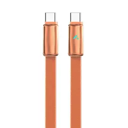 Дата кабель USB-C to USB-C 1.0m 5A 100W ultra-thin orange ColorWay (CW-CBPDCC100-OR)