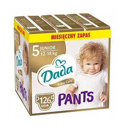 Підгузки-трусики Dada Extra Care Pants 5 JUNIOR для дітей вагою 12–18 кг 126 шт (3 Pants5New)