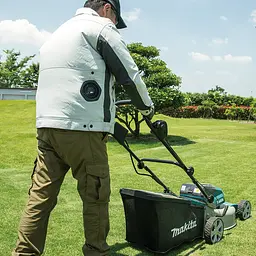 Куртка акумуляторна з вентиляцією Makita DFJ213ZM (LXT, CXT, без акумуляторів та зарядного пристрою) - мініатюра 3