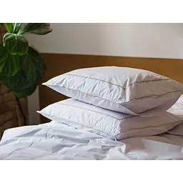 Комплект постільної білизни Ecotton Premium євро перкаль вишивка з бежевим кантом (25144) - мініатюра 4