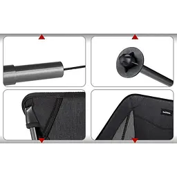 Стілець складаний Naturehike Stellaluna L04 CNK2450JJ015, розмір M, алюміній, чорний - мініатюра 4