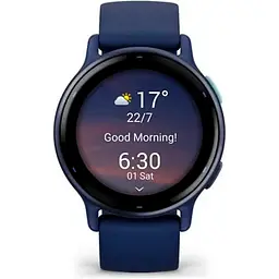 Смарт-годинник Garmin Vivoactive 5 Metallic Navy Aluminum Bezel with Navy Case and Silicone Band [010-02862-12] [111829] - мініатюра 2
