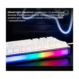 Клавіатура Ajazz NK68 Red Switch USB UA White (NK68-R-S-W) - мініатюра 10